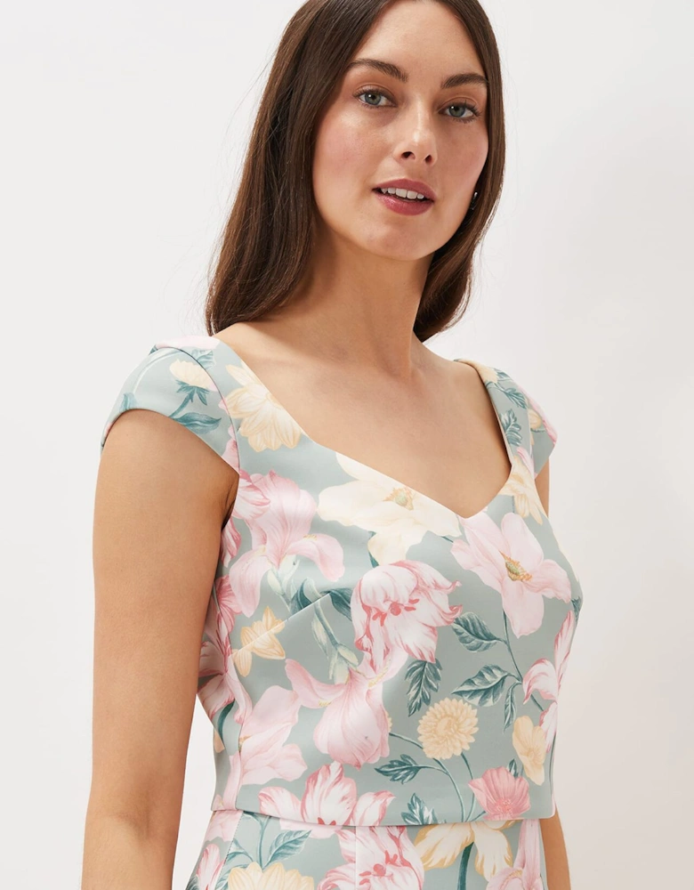 Jessia Floral Scuba Dress