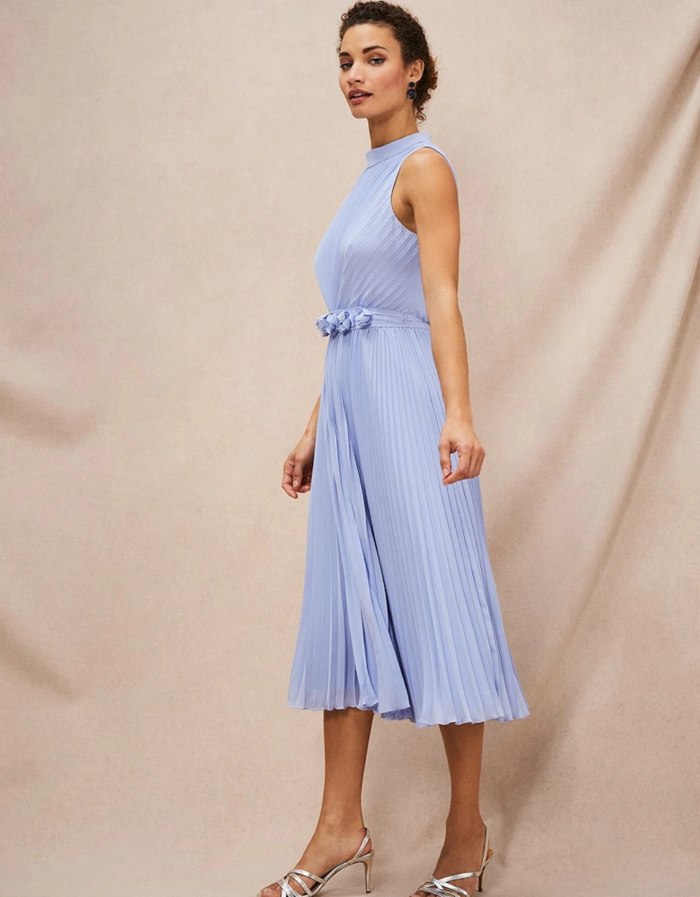 Simara Pleated Midi Dress