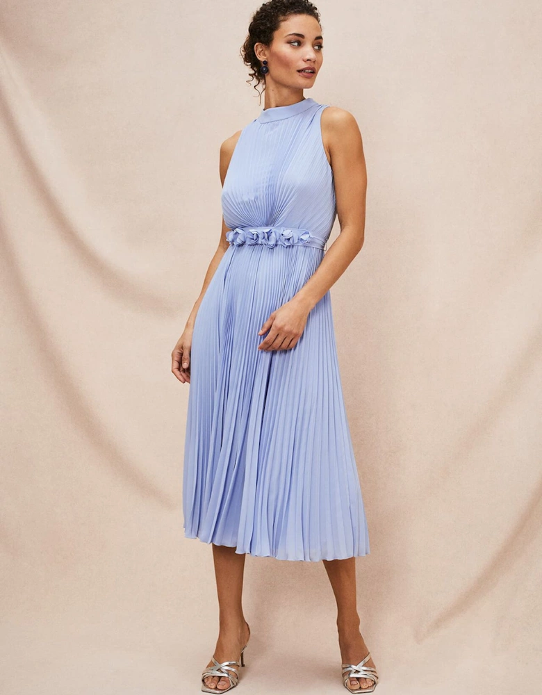 Simara Pleated Midi Dress