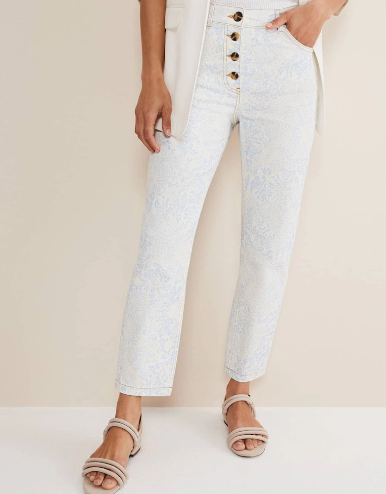 Cordelia Floral Straight Leg Jeans