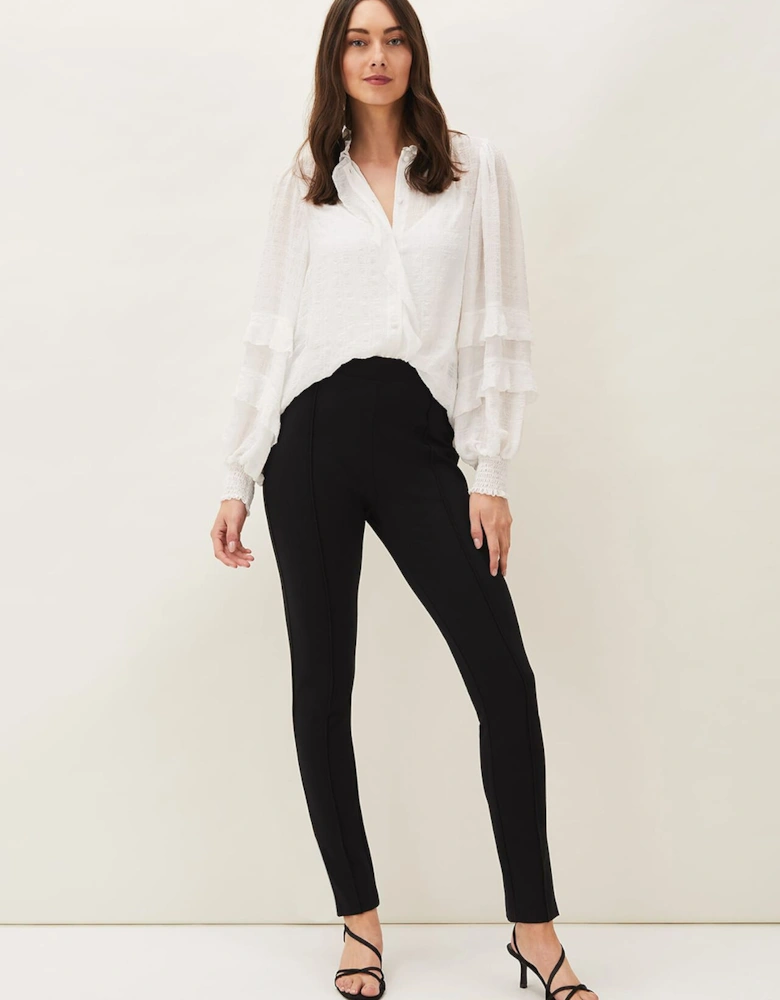 Sabrina Zip Hem Ponte Trousers