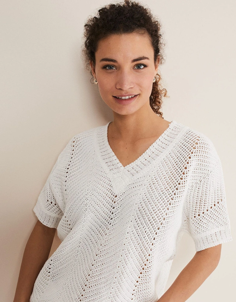 Avas Crochet Knit Top