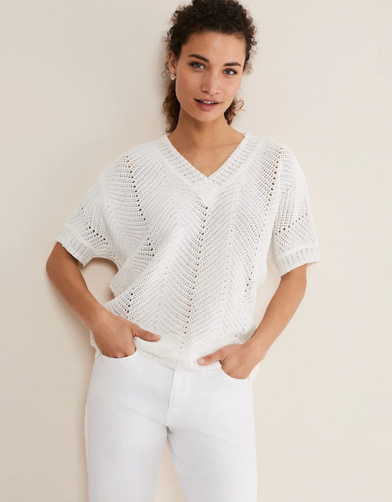 Avas Crochet Knit Top