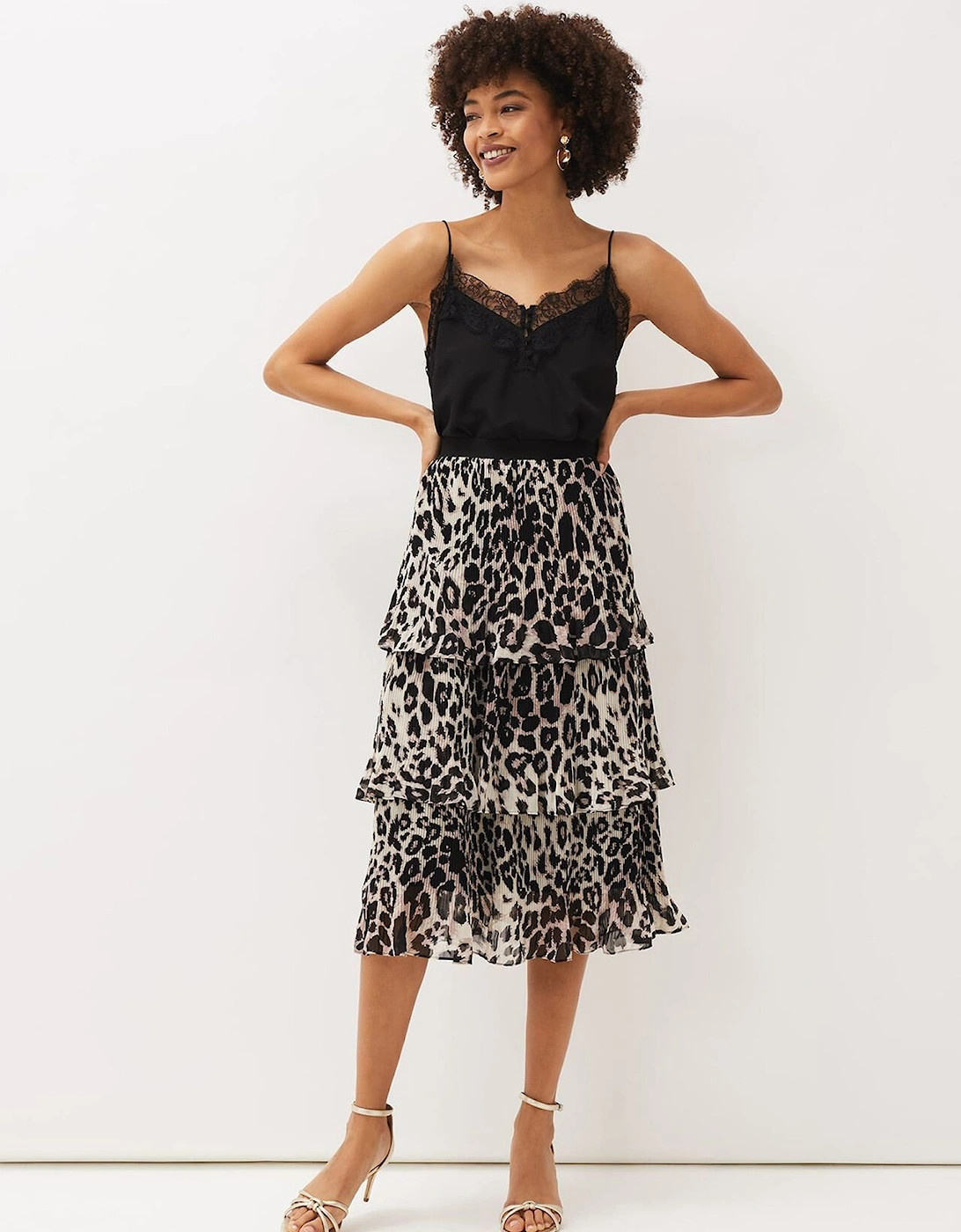 Chelsie Leopard Tiered Skirt, 7 of 6