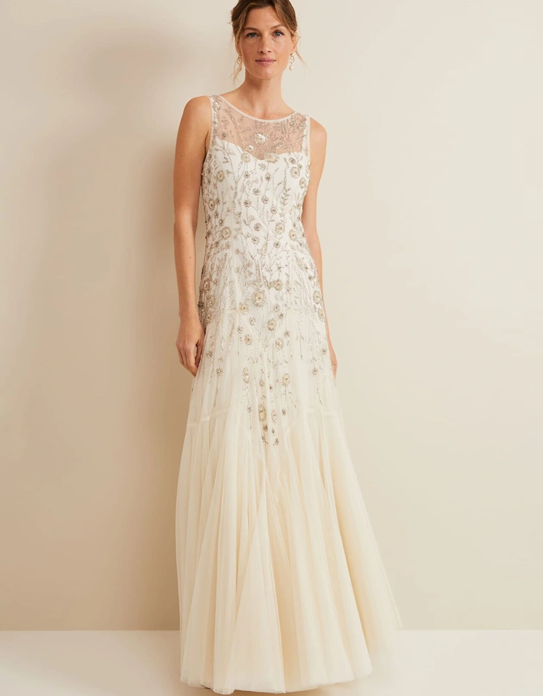 Milana Beaded Tulle Maxi Wedding Dress