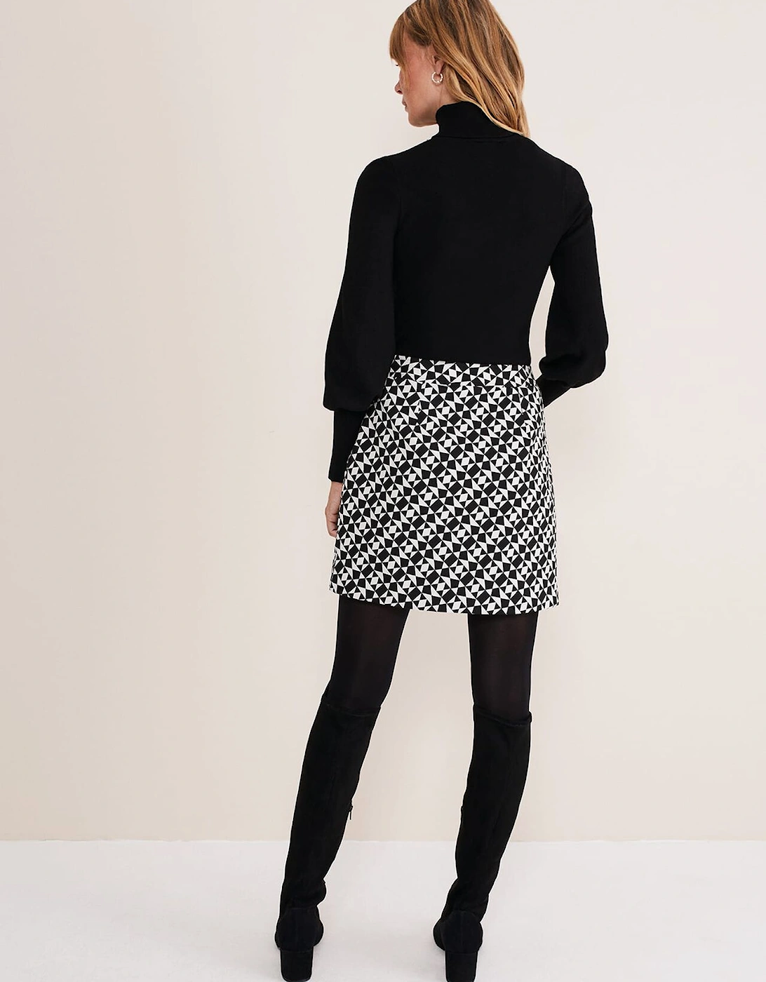 Bregitta Geo Mini Jacquard Skirt