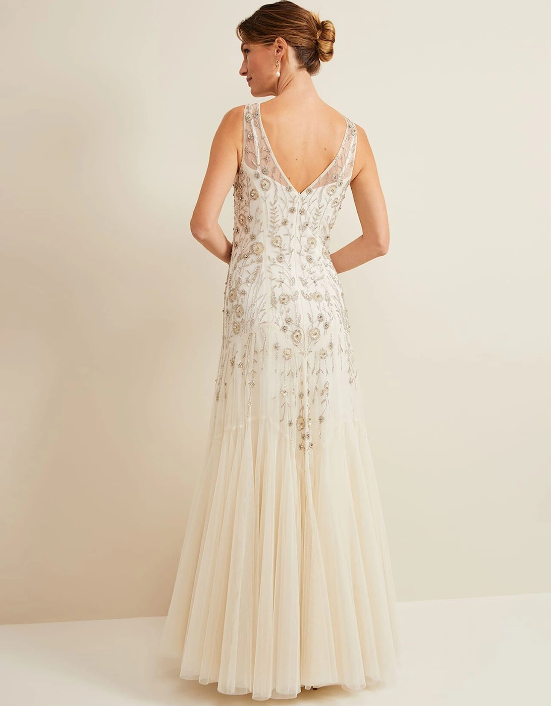 Milana Beaded Tulle Maxi Wedding Dress