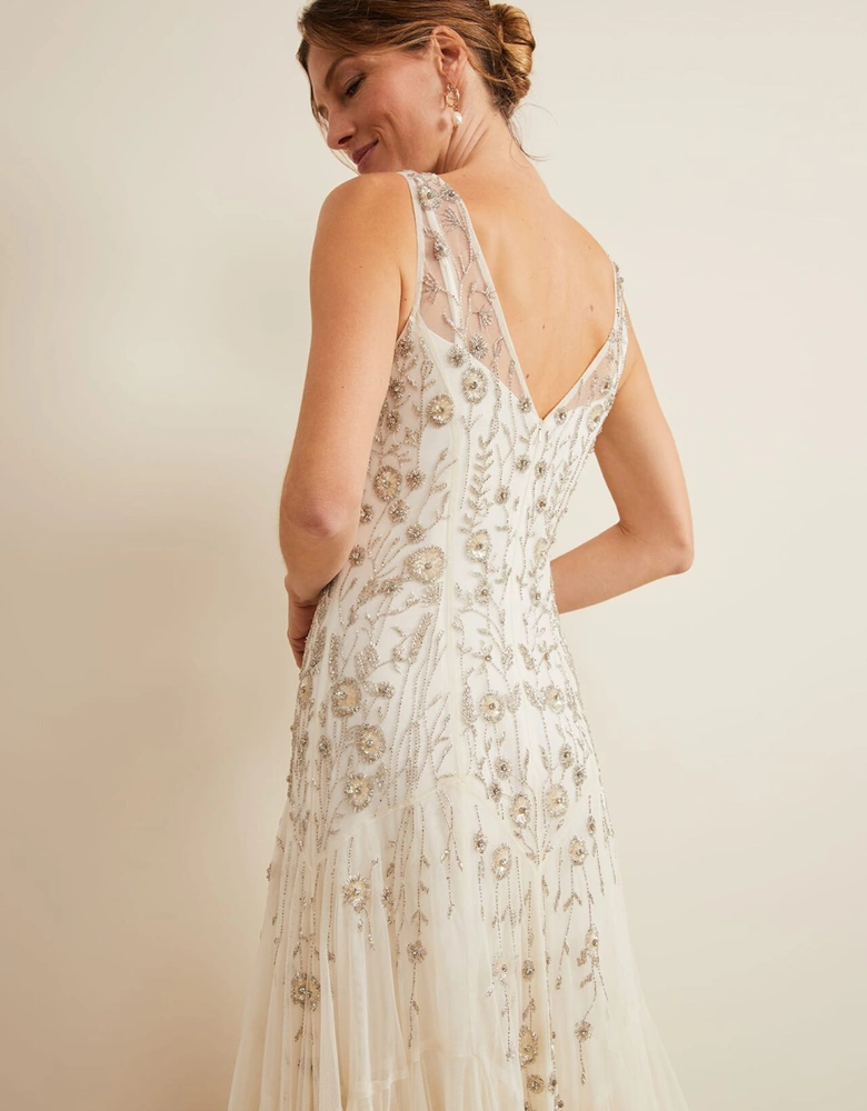 Milana Beaded Tulle Maxi Wedding Dress