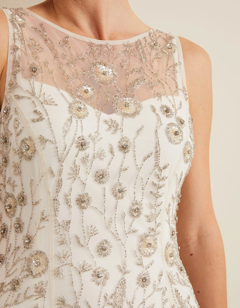Milana Beaded Tulle Maxi Wedding Dress
