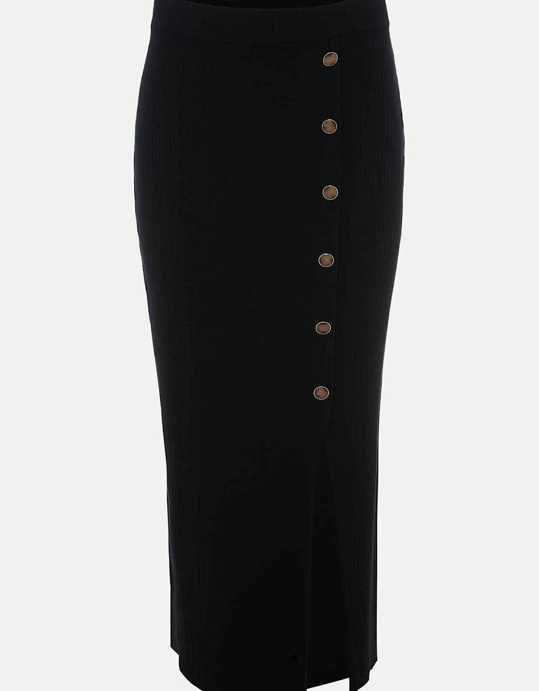 Irina Ribbed Button Detail Knit Skirt