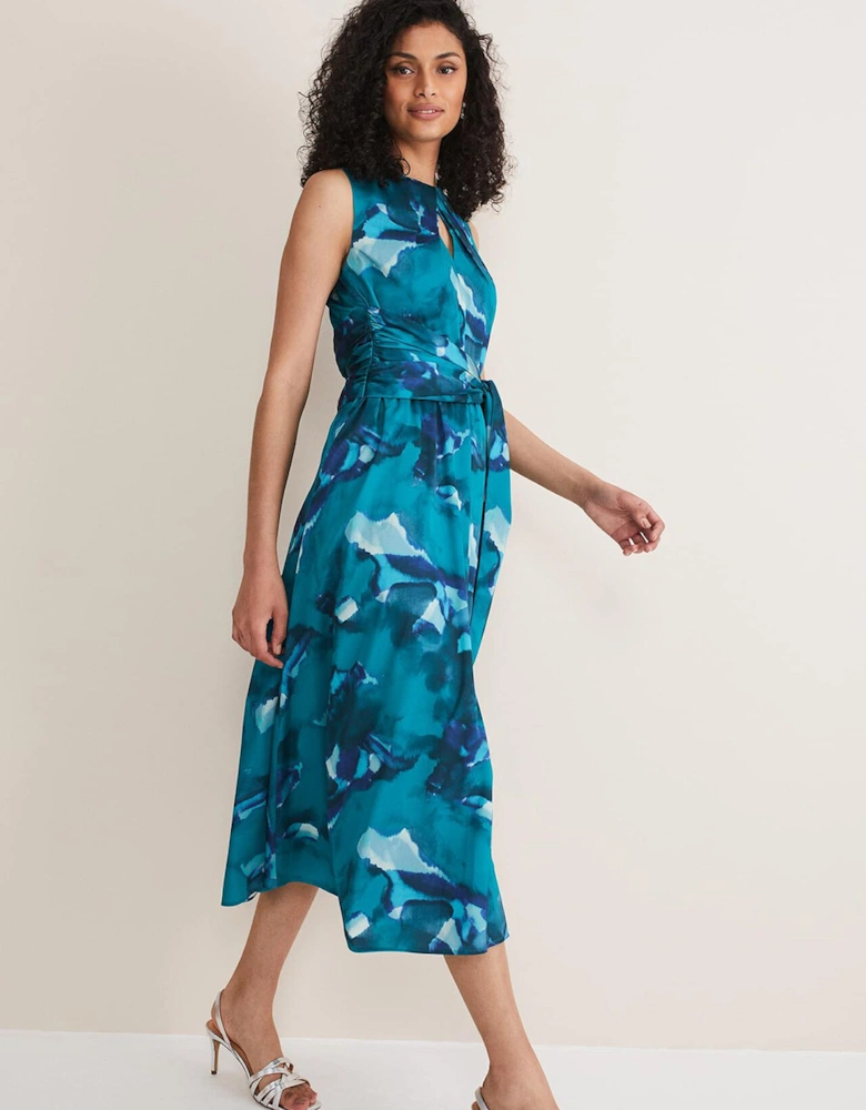 Corrin Butterfly Print Midi Dress