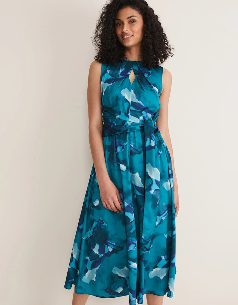 Corrin Butterfly Print Midi Dress