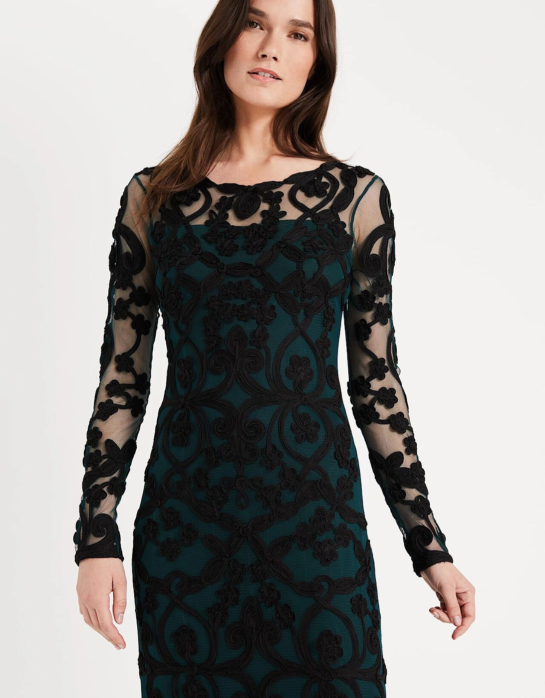 Cristine Tapework Lace Dress