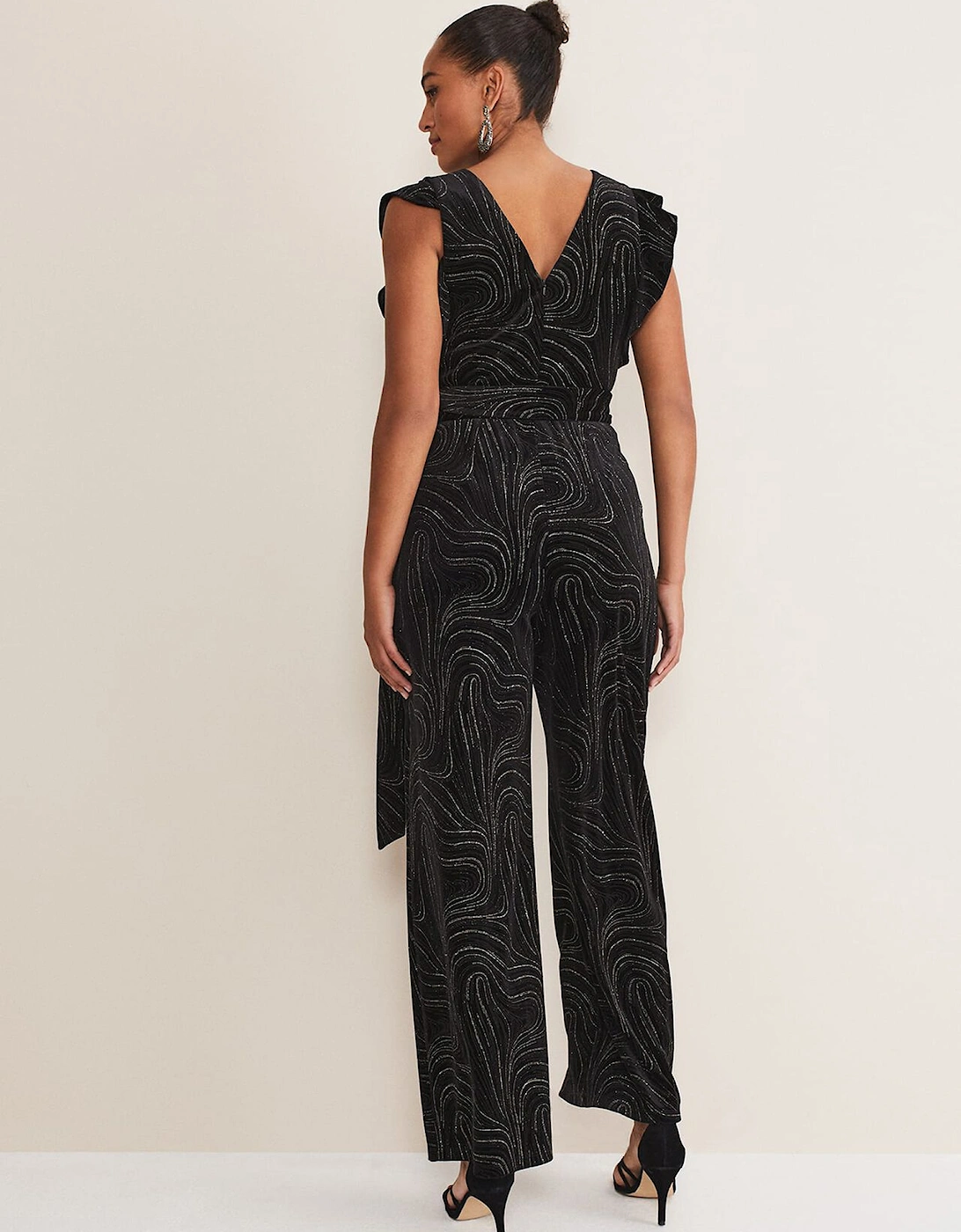 Victoriana Swirl Velvet Jumpsuit