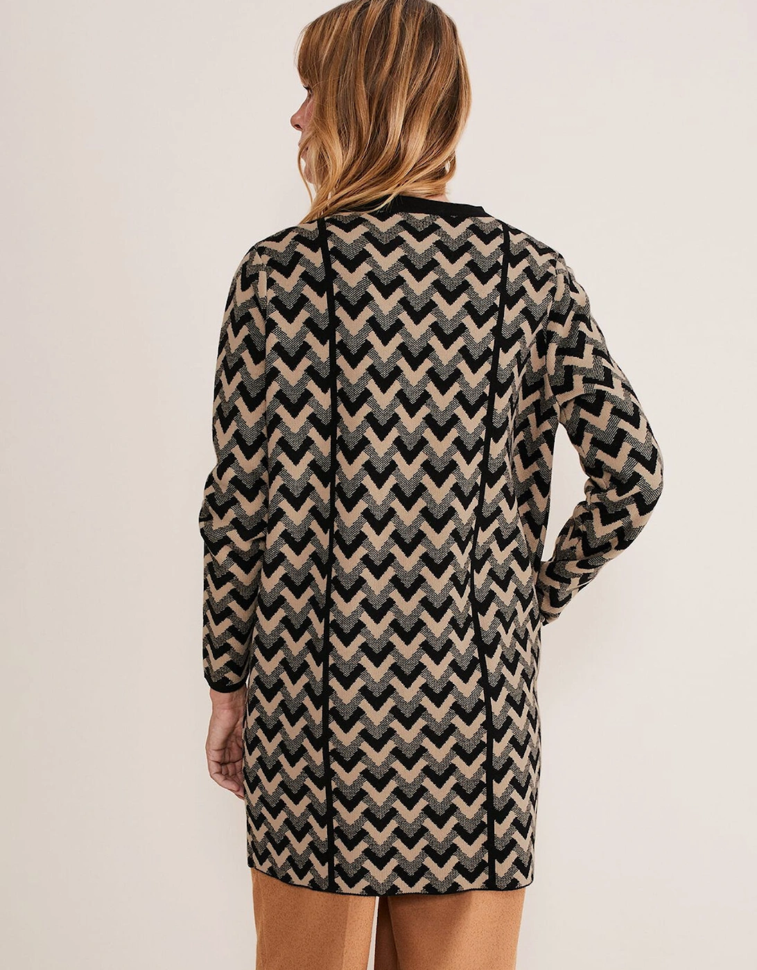 Perrie Geo Jacquard Knit Coat