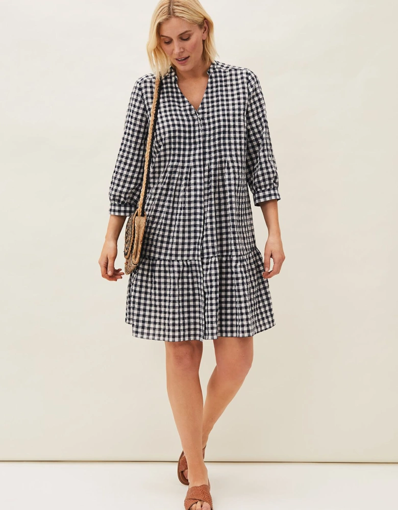 Oona Gingham Swing Dress