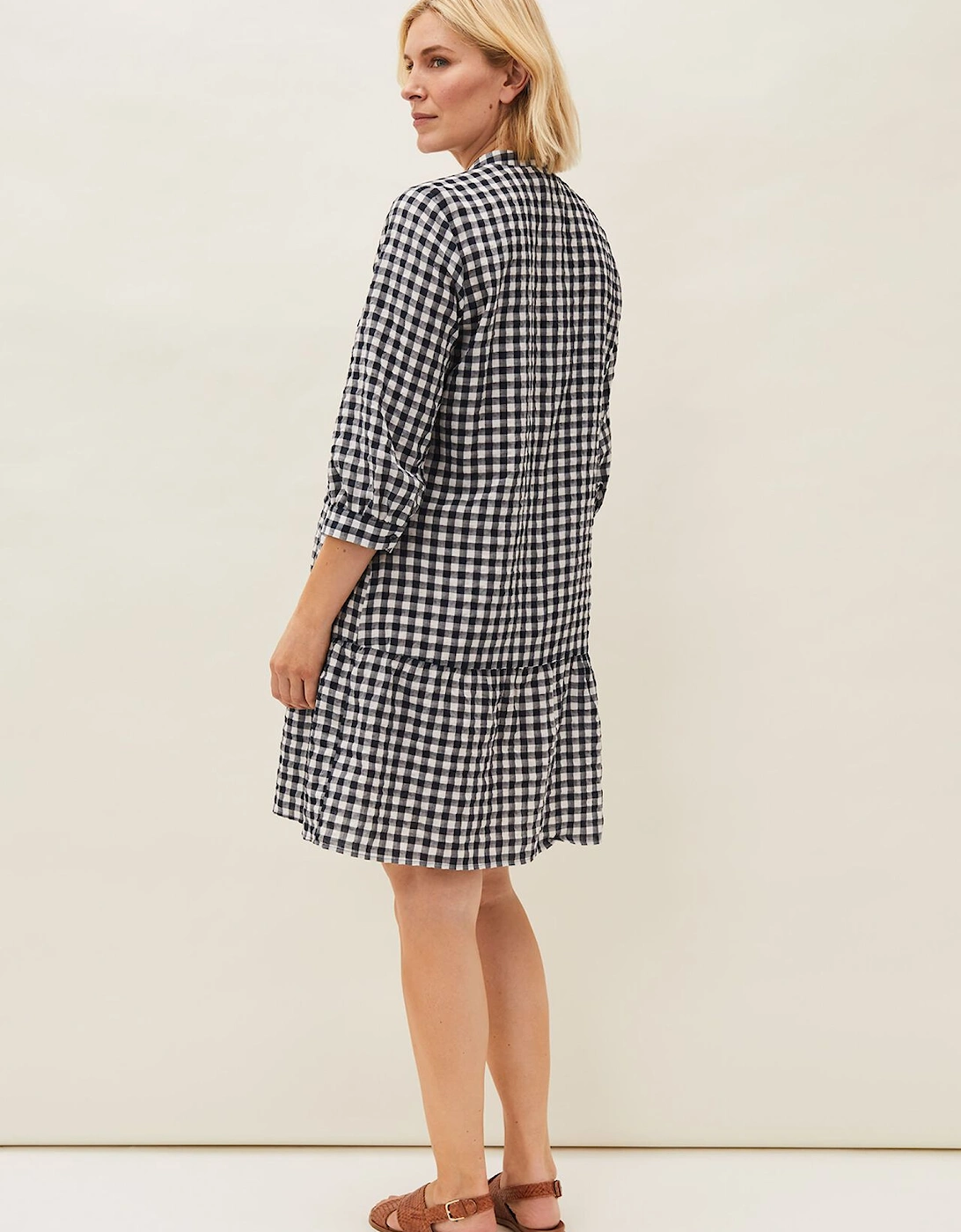 Oona Gingham Swing Dress