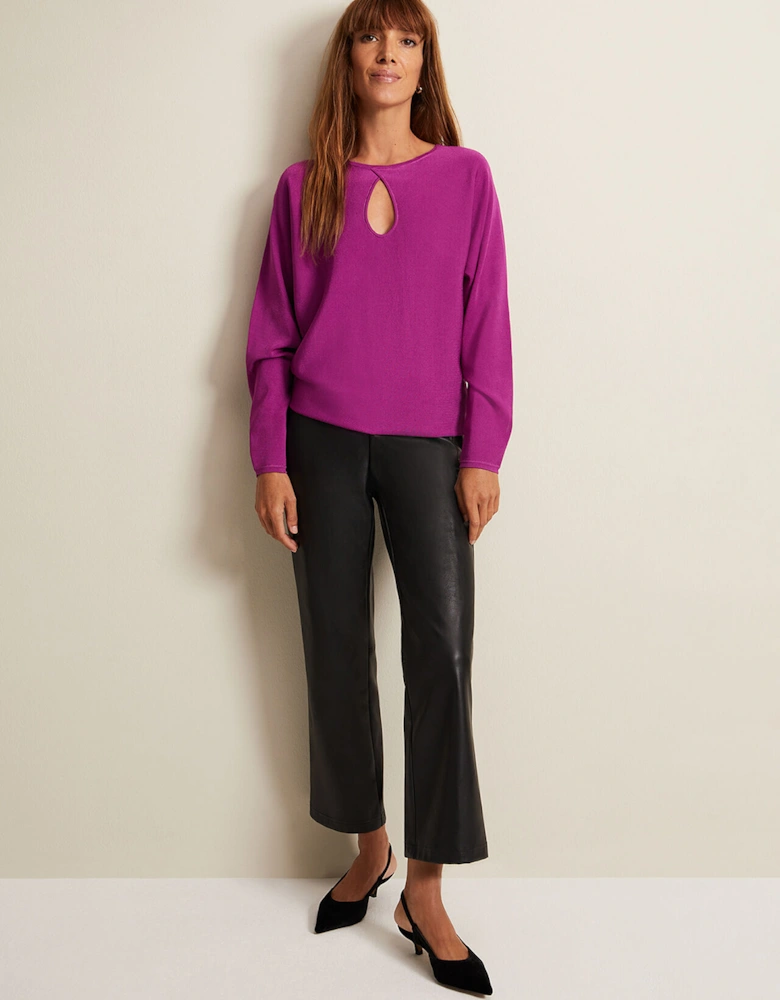 Letina Slinky Keyhole Knit Jumper