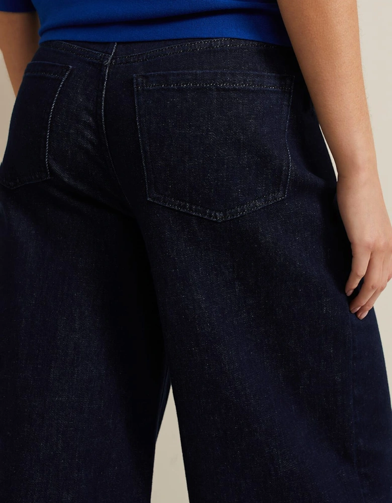 Leyla Dark Wash Denim Culotte