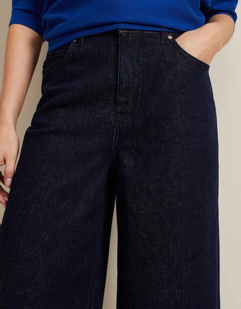 Leyla Dark Wash Denim Culotte