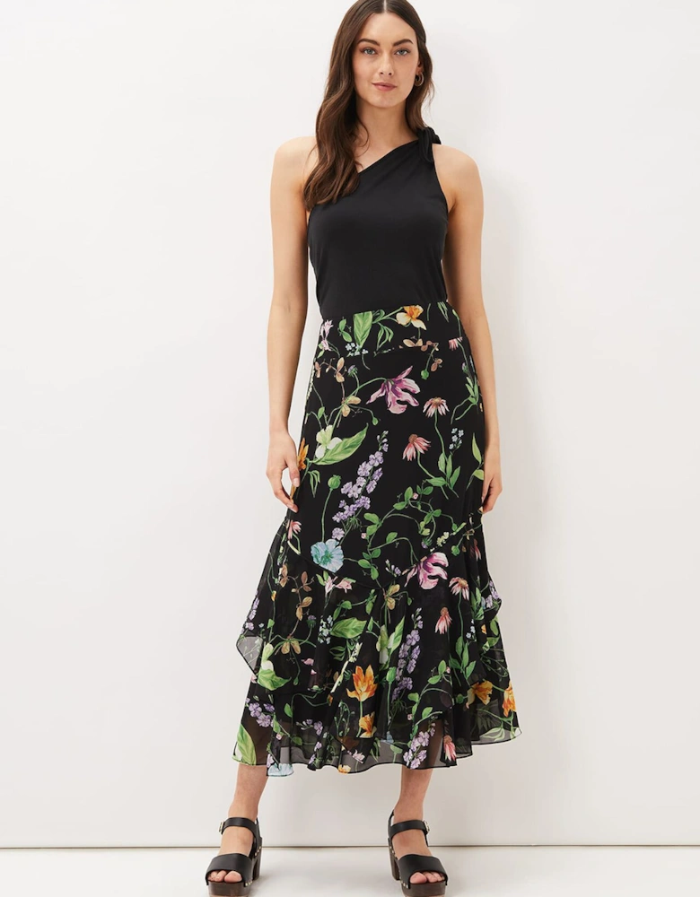 Kayley Floral Printed Maxi Skirt