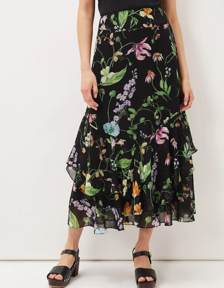 Kayley Floral Printed Maxi Skirt