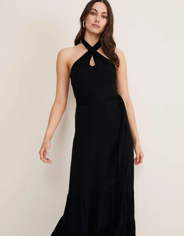 Valeria Jersey Halter Neck Dress