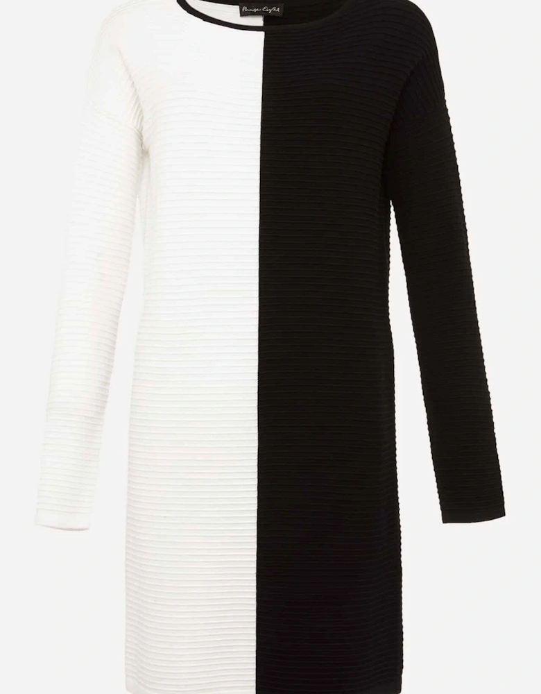 Sherrie Ribbed Colourblock Knit Tunic Dress