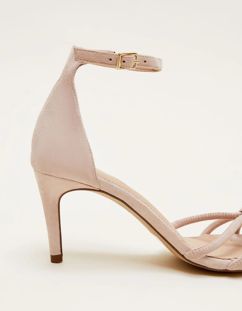 Suede Knotted Barely There Sandal