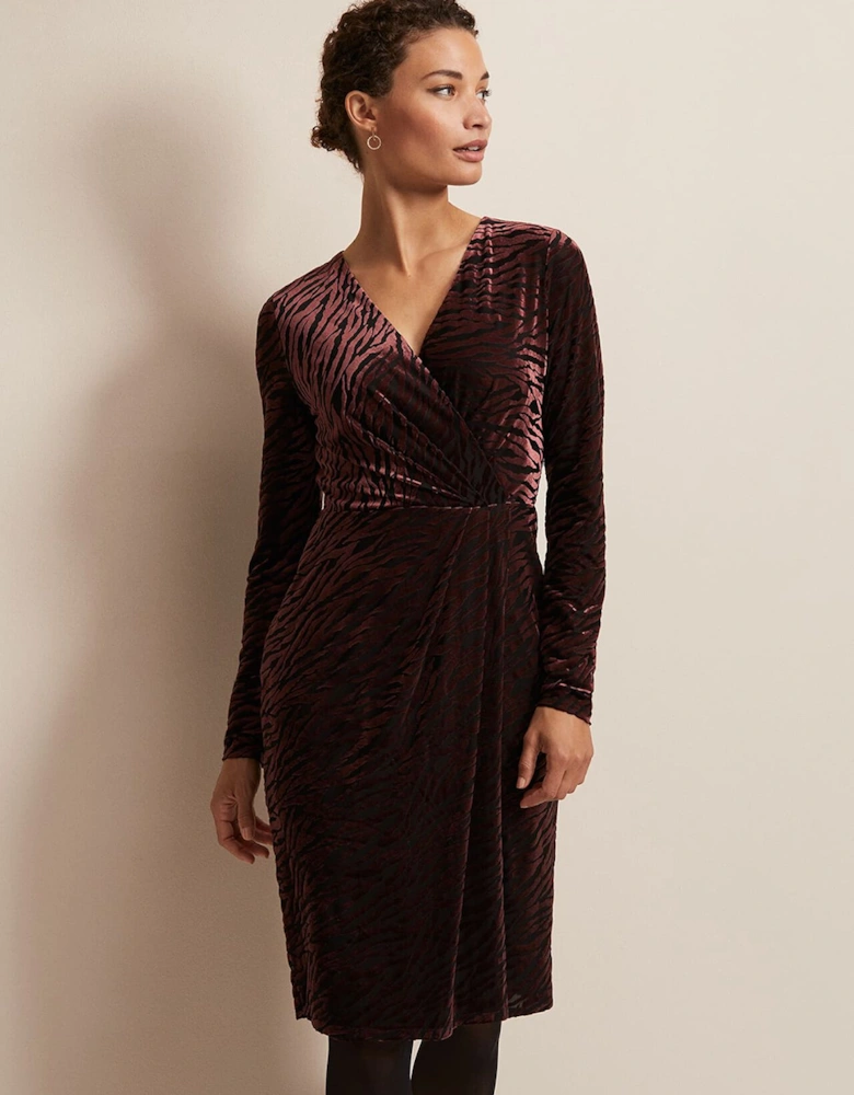 Elina Velvet Burnout Dress