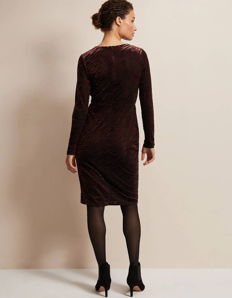 Elina Velvet Burnout Dress