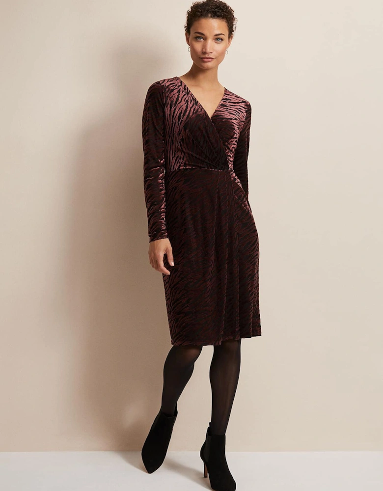 Elina Velvet Burnout Dress