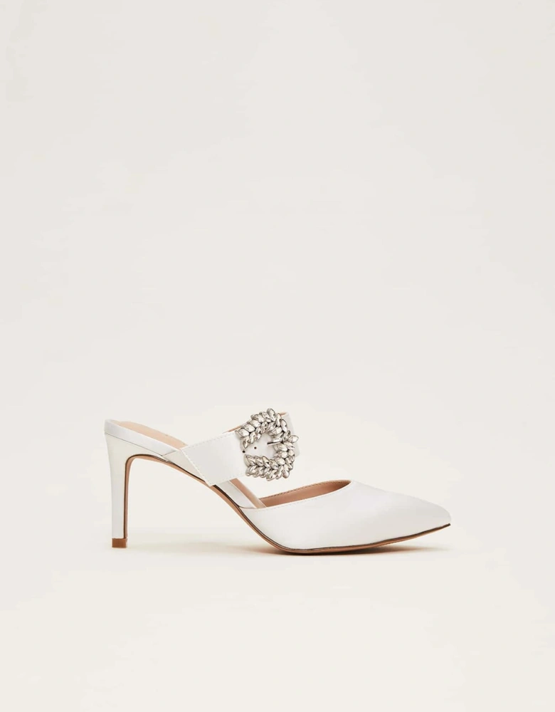 Bridal Jewel Trim Mule Shoe