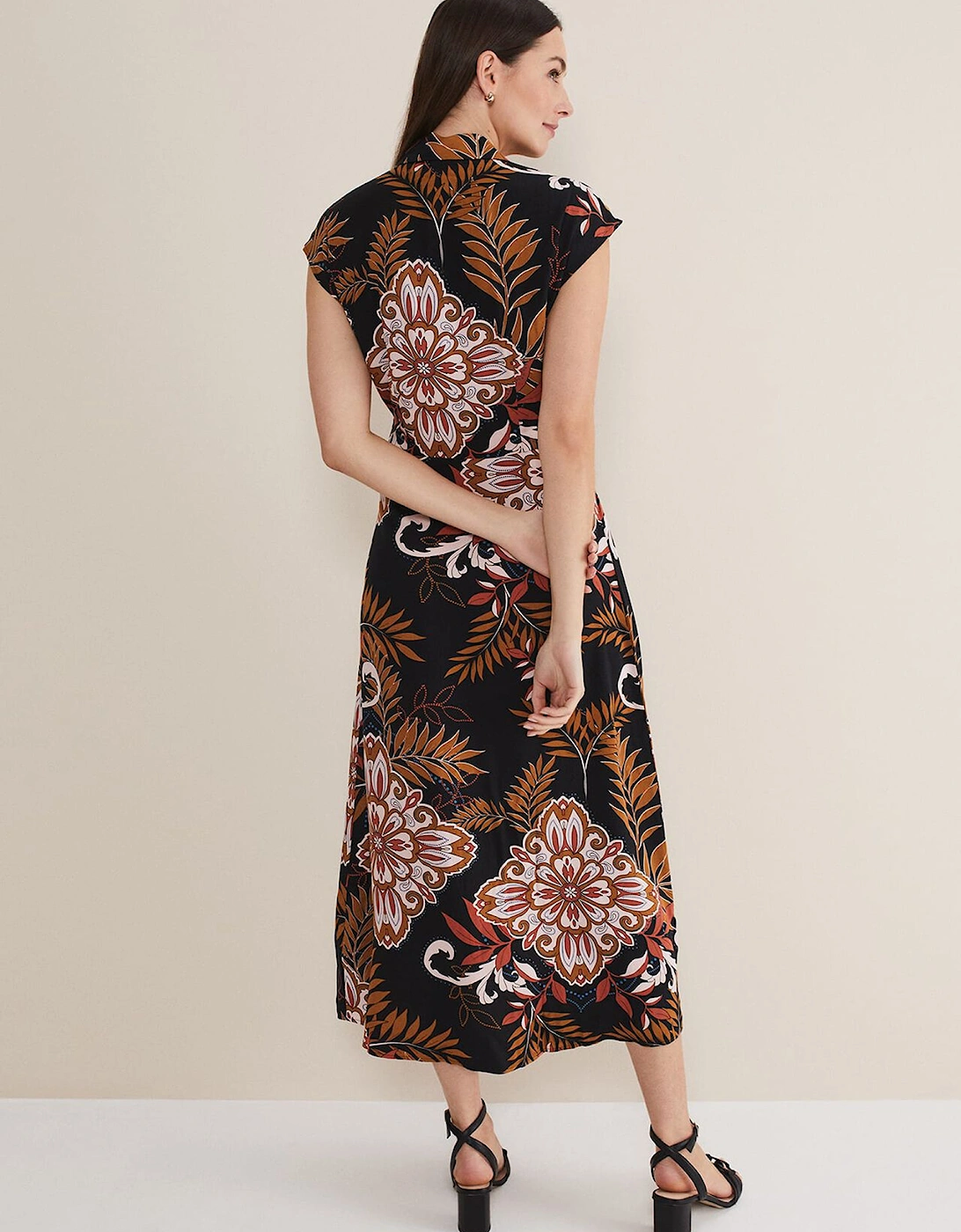 Estelle Paisley Tie Waist Dress