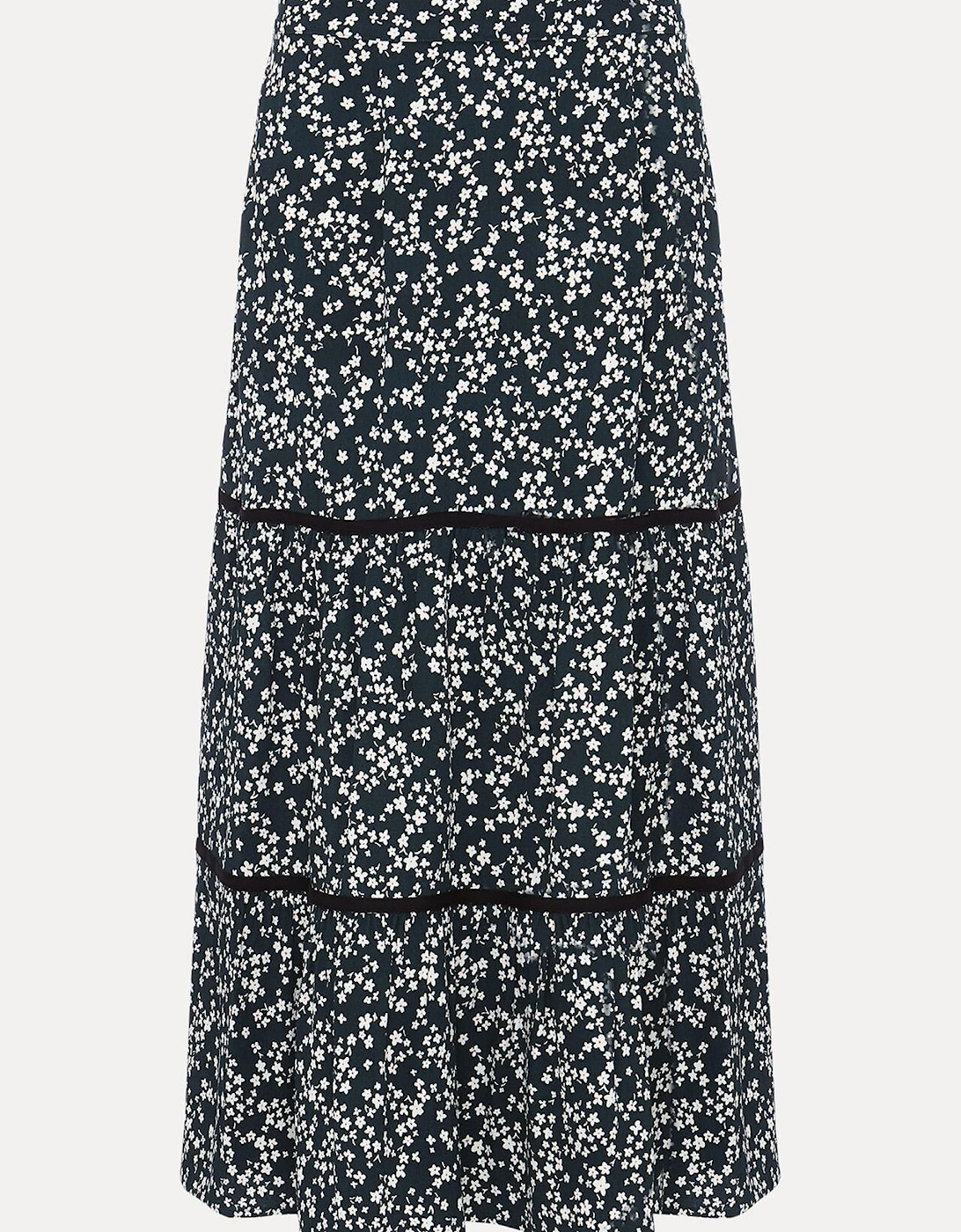 Lennox Ditsy Print Tiered Maxi Skirt