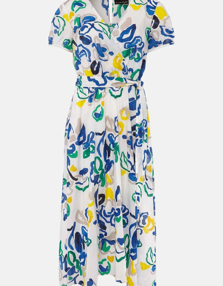 Jana Abstract Print Midi Dress