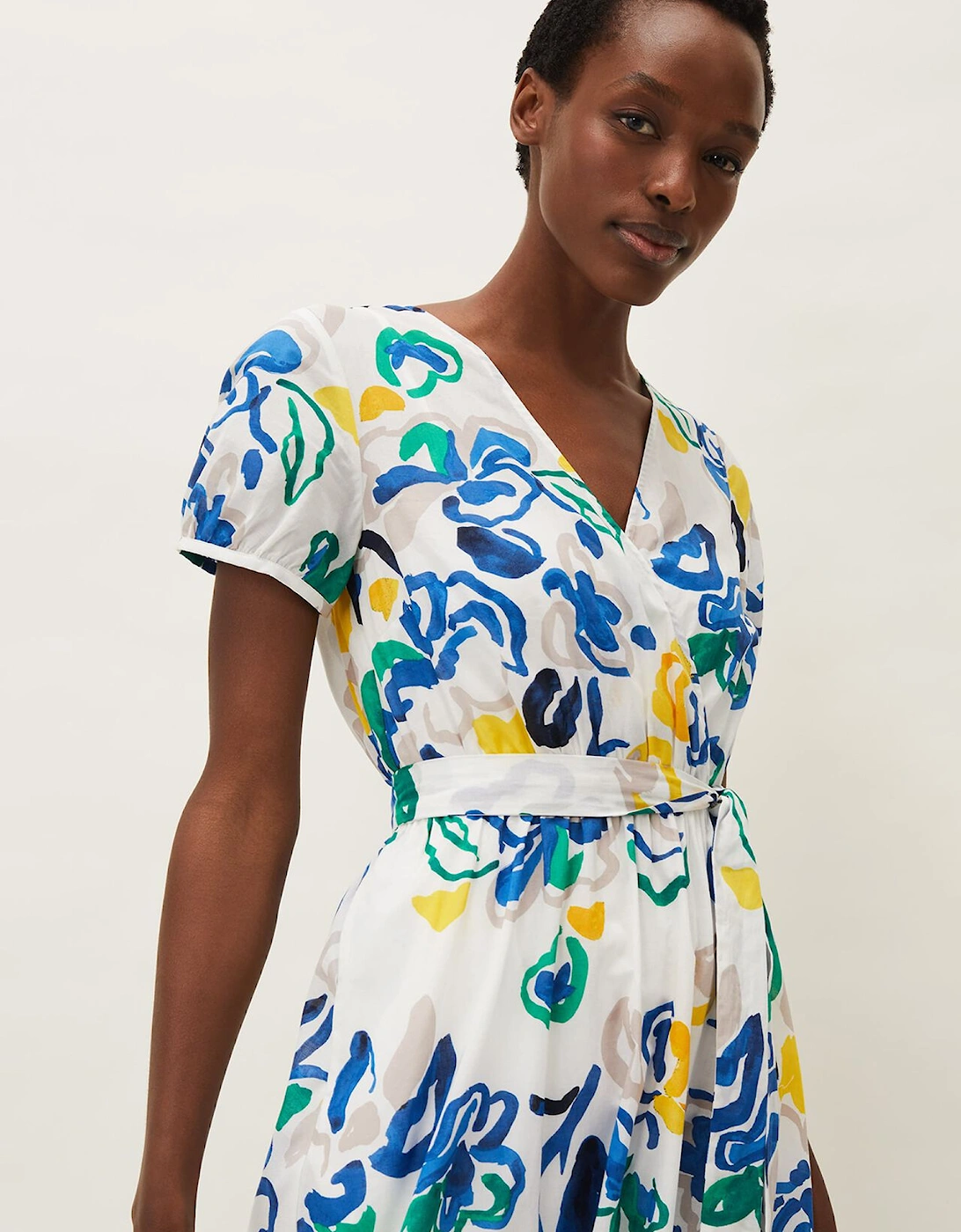 Jana Abstract Print Midi Dress