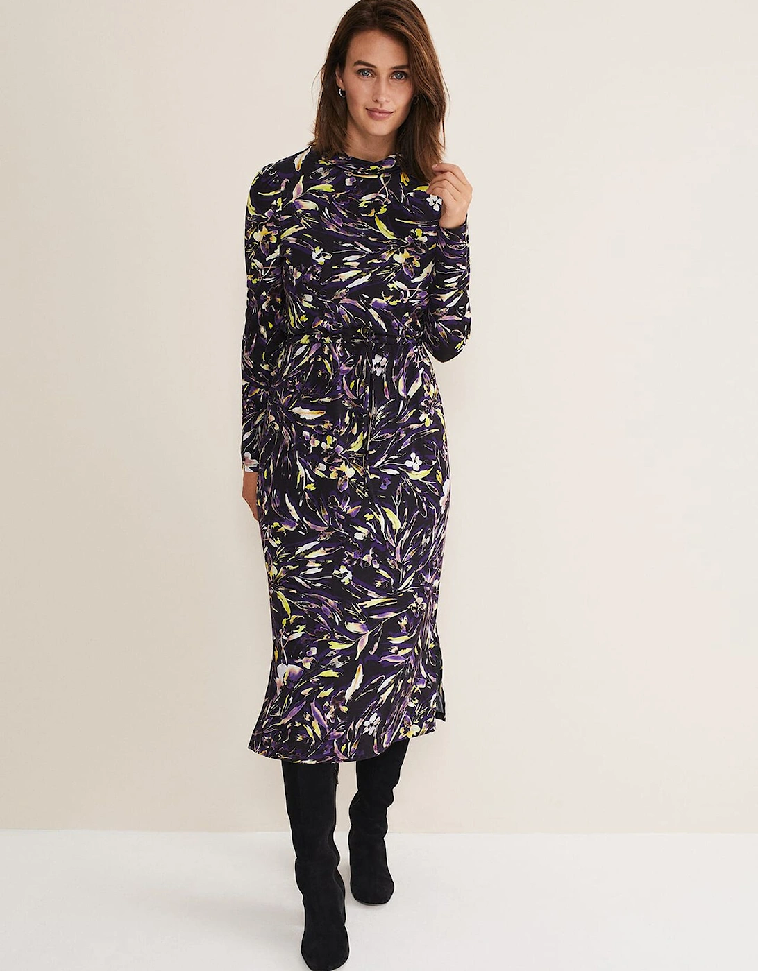 Zenobia Printed Jersey Dress, 7 of 6