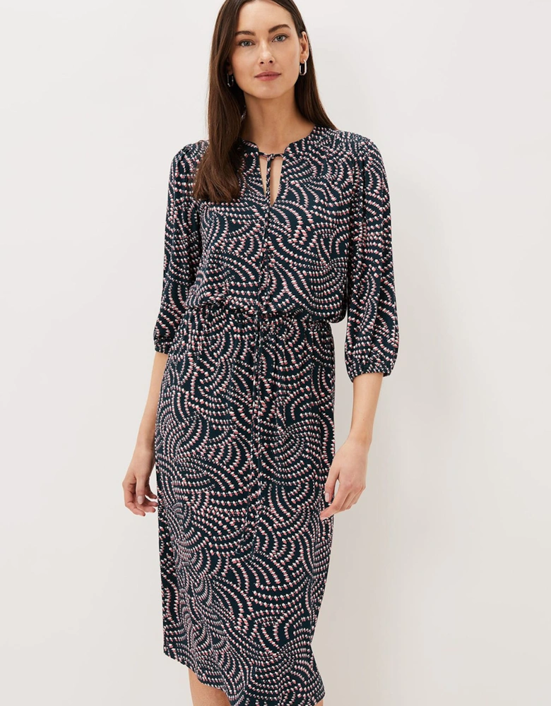 Grace Geo Tile Print Dress