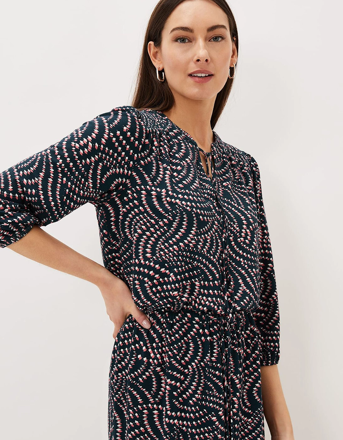 Grace Geo Tile Print Dress