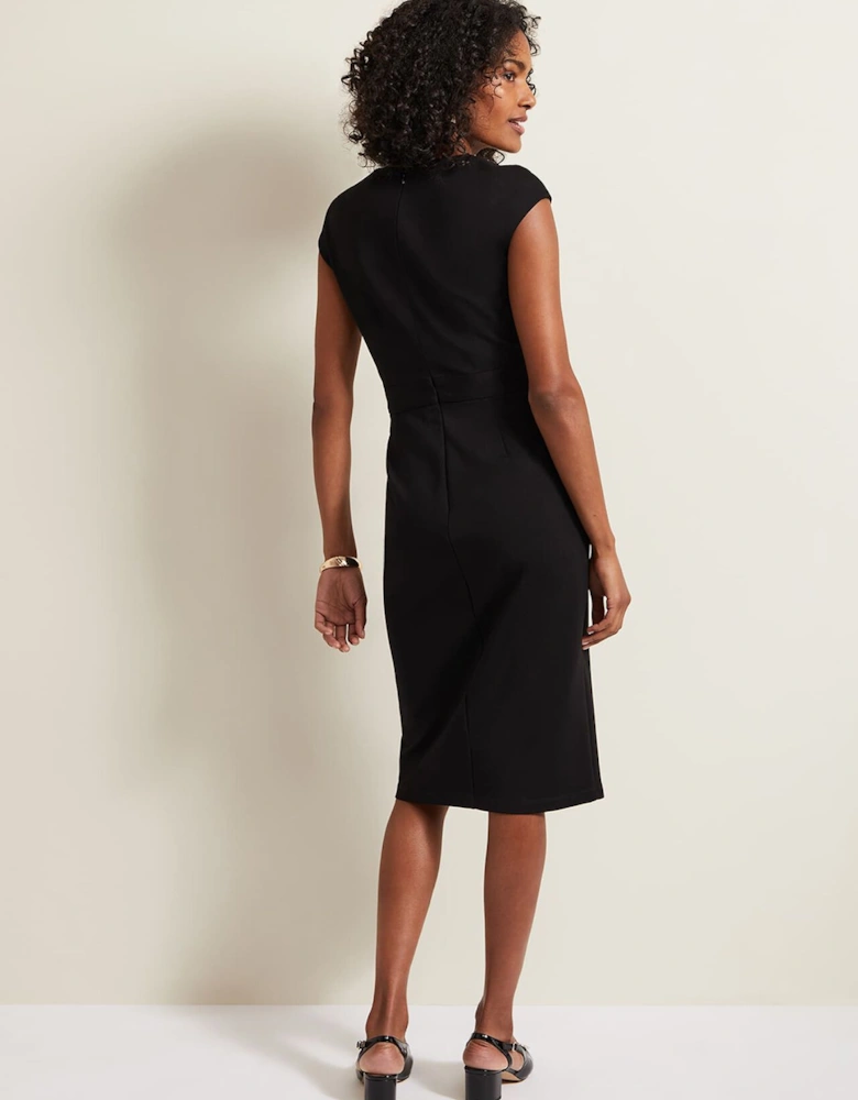 Karmie Black Ponte Bodycon Midi Dress