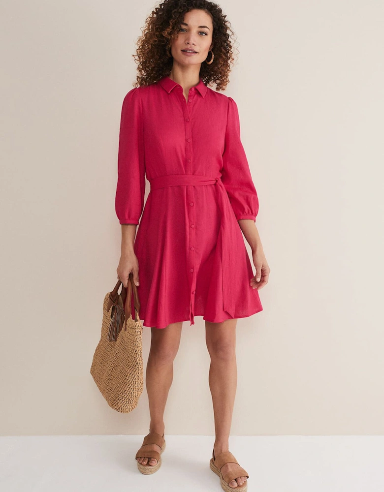 Lucie Linen Shirt Dress