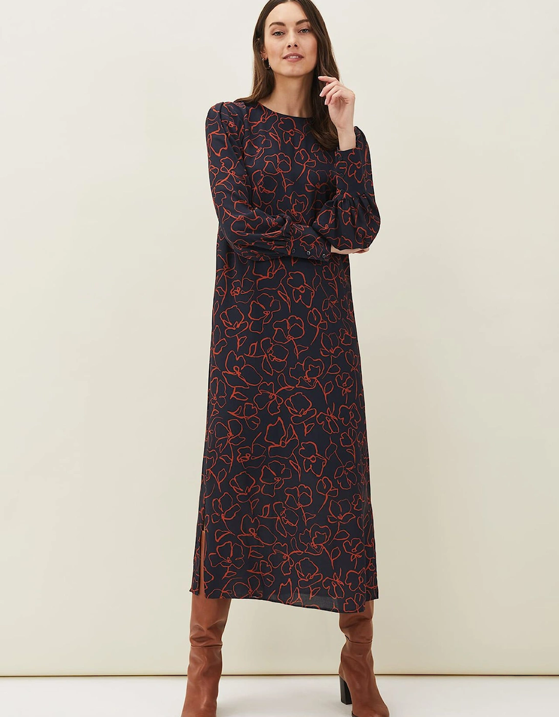 Cosmo Abstract Print Midi Dress, 7 of 6