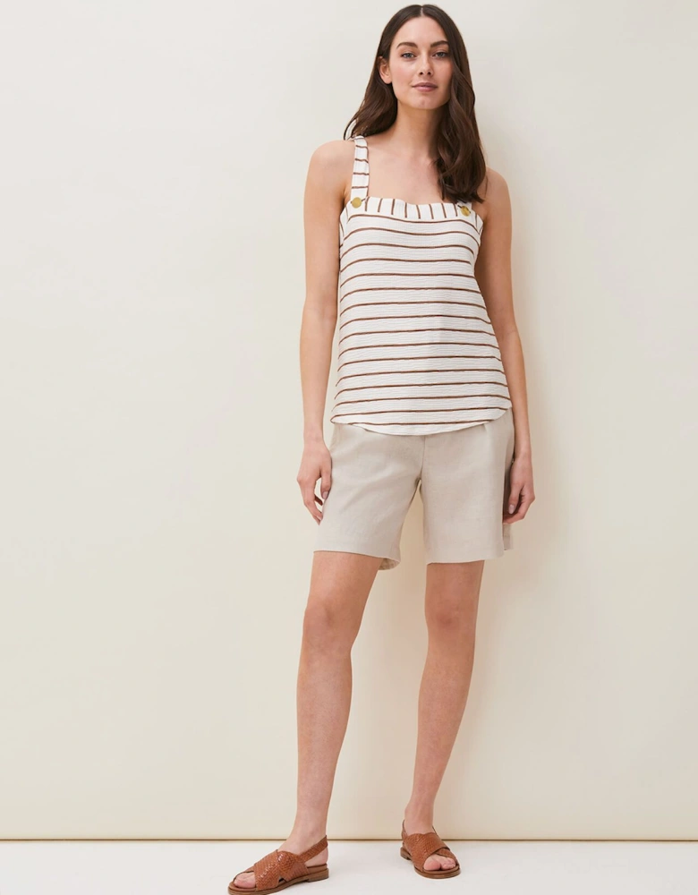 Nolana Textured Stripe Vest Top