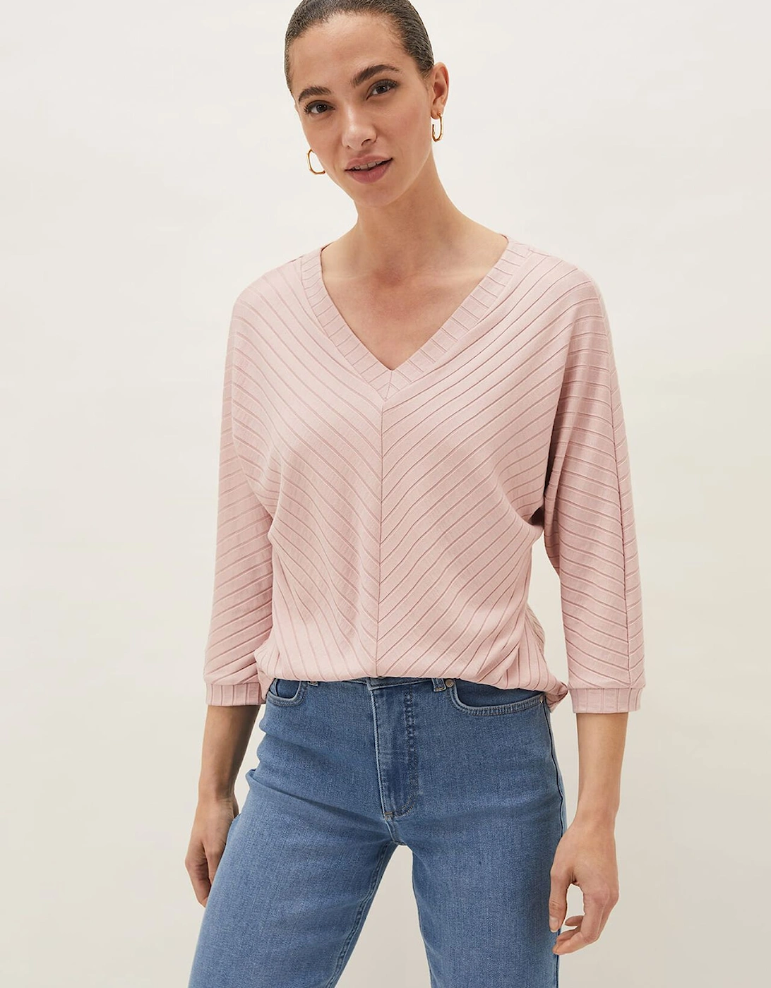 Ana V-Neck Ribbed Top