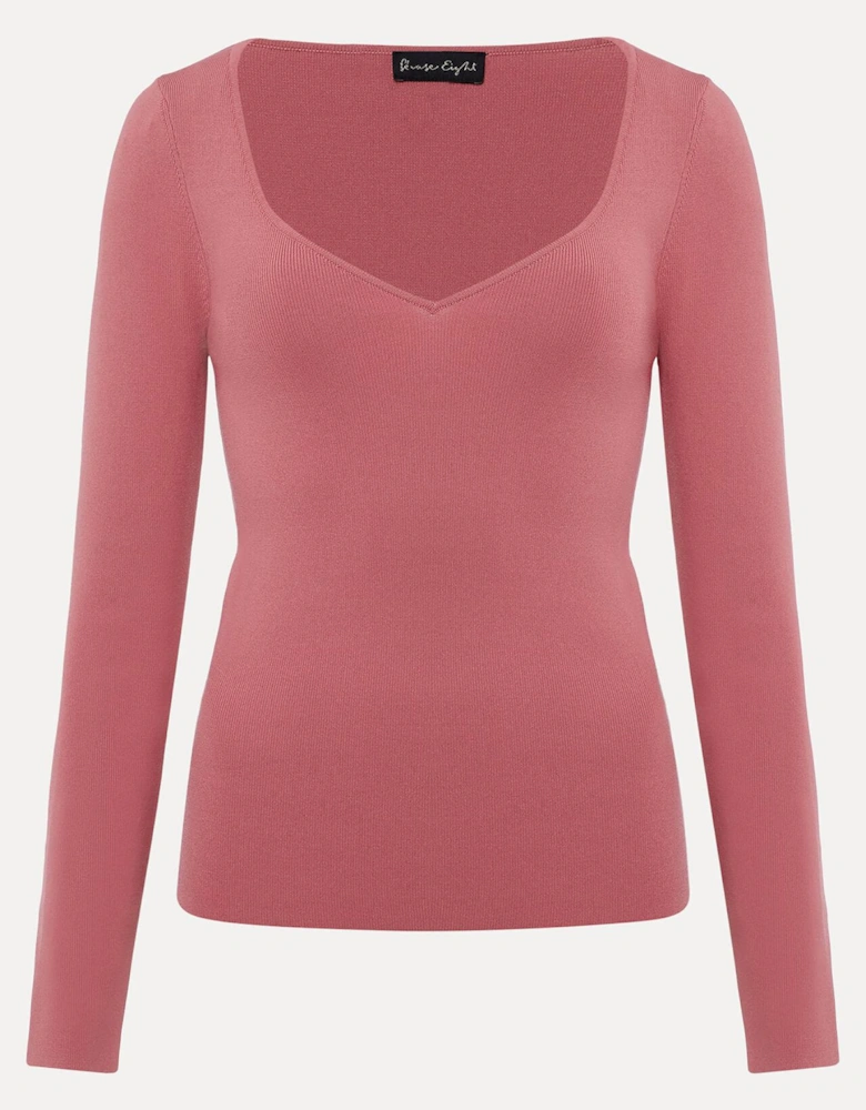 Azura Sweetheart Neck Knit Top