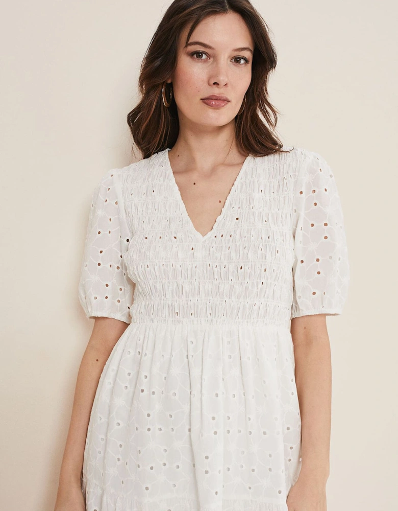 Gretta Broderie Midi Dress