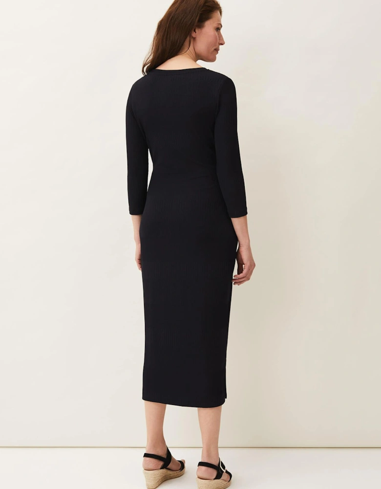 Yazmina Long Sleeve Ribbed Dress