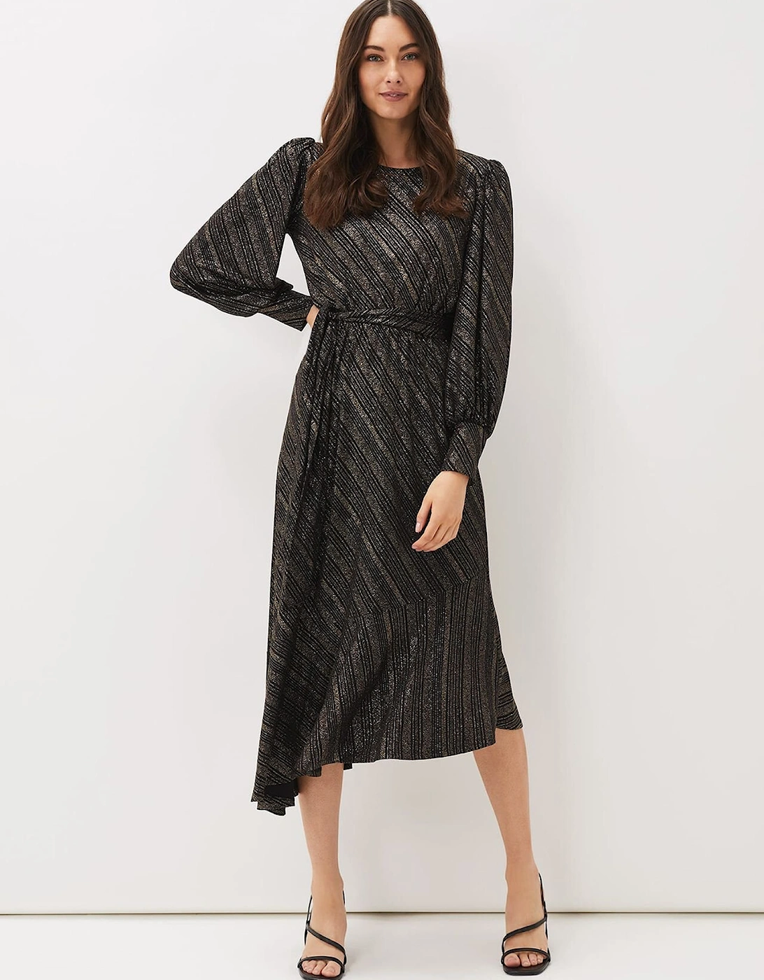 Clairette Asymmetric Sparkle Dress, 7 of 6