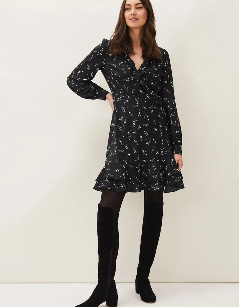 Jamila Ditsy Print Wrap Dress